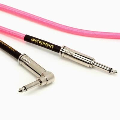 10' Braided Straight / Angle Instrument Cable - Neon Pink - Dual Shielded 99.95 O2-free Copper Roadworthy Design, Limited Lifetime Warranty image 3