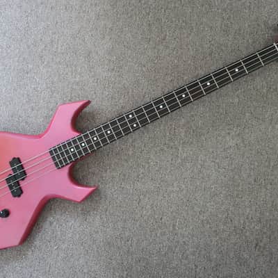 Vintage 1980s BC Rich B.C. Rich Warlock Bass NJ Series Candy Apple Metallic Purple Pink Fade Clean Solid Sound Of Thunder Metal Rock 2 PUs image 1