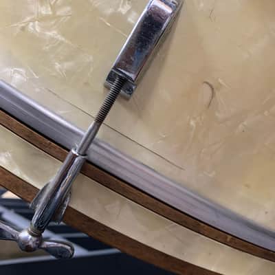 Leedy Vintage Bass Drum 14”x28” 1920’s/1930’s - White Marine Pearl image 14