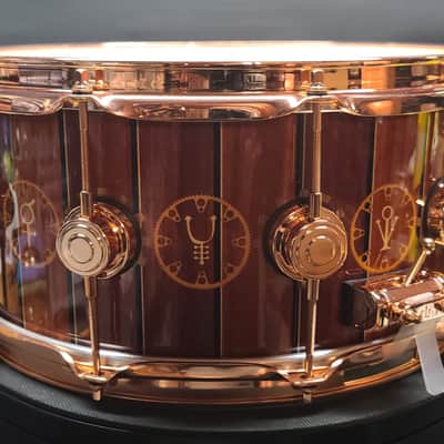 DW Neil Peart 6.5”x14” TIME MACHINE ICON Snare Drum No.198/250 BONUS TM Display Head !!! image 7