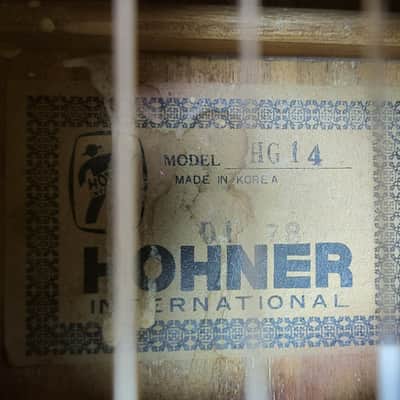 Vintage 1979 Hohner Classical HG-14 Guitar Natural  New Strings Original Soft Shell Case image 4