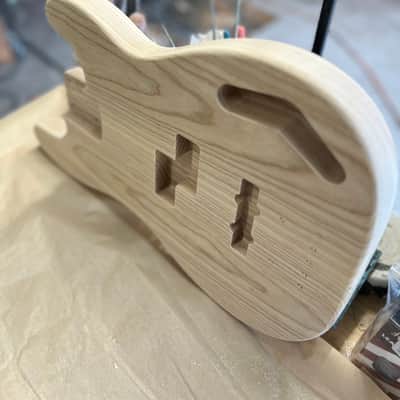 Madlad Instruments Ash PJ Precision Bass PBass Style Body (custom made with pride in north Texas) - Unfinished image 4