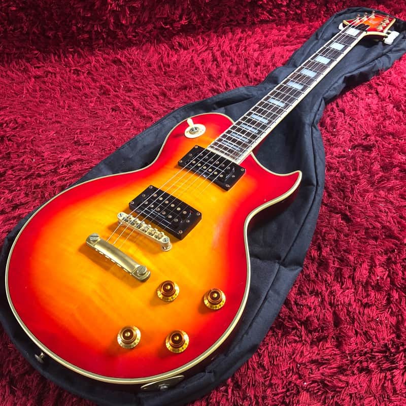 Aria Pro 2 Electric Guitar Les Paul Custom Soft Case Japan Vintage