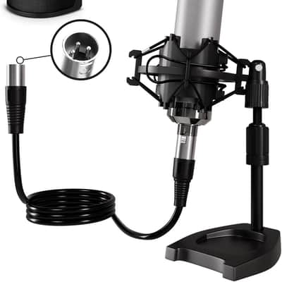 Studio Microphone, Professional Cardioid XLR Condenser Recording Mic Voice Over Kit with Desktop Stand for Music, Singing, Podcasting, and Vocal Streaming image 1
