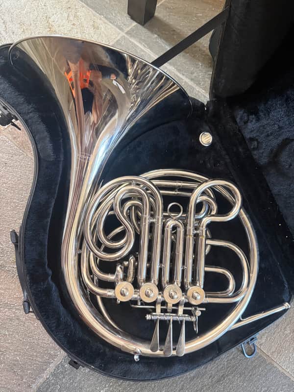 Silver  Double French Horn image 1