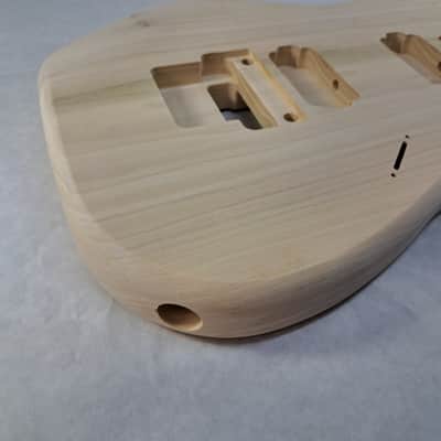 Unfinished Poplar HxH guitar body - fits Fender Strat Stratocaster neck Floyd Rose J2428 image 3