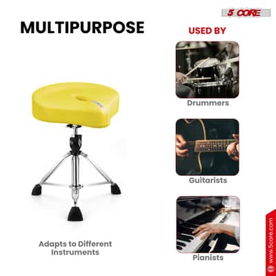 5 Core Drum Throne w 4.5" Padded Stool Adjustable Drummer Chair image 10