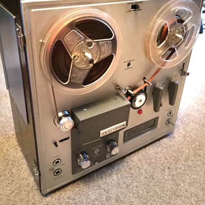 AKAI 1710W Reel-to-Reel Player 1/4" Open Reel Tube Amp Tape Recorder 4-Track Stereo 1960s Wood image 6