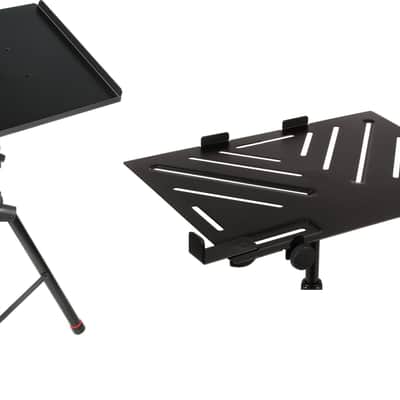 Gator Frameworks GFW-UTL-MEDIATRAY2 Heavy-Duty Adjustable Media Tray Stand  Bundle with On-Stage MSA5000 Laptop Mount Tray image 1