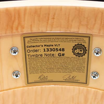 DW Collectors Maple SSC 6" x 14" Snare Drum w/ VIDEO! 11+3 Gloss Black FinishPly image 7