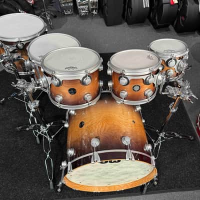 ~LIMITED EDITION!~ DW Timeless Timber 30th Anniversary Lake Superior Birch 6-Piece 8/10/12/14/16/22 Drum Kit Set in Purple Burst Lacquer & Satin Chrome Hardware with SKB Soft-Shell Bags image 15