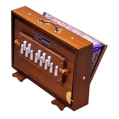 SHRUTI BOX~SIZE (15" X 10" X 3")~TEAK WOOD~13 NOTES~440 Hz~CHANT~MANTRA~SHRUTI~WITH BAG image 8