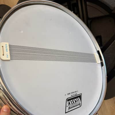 Ludwig No. 404 Acrolite 5x14" 8-Lug Aluminum Snare Drum with Pointed Blue/Olive Badge 1969 - 1979 - Matte Aluminum image 6