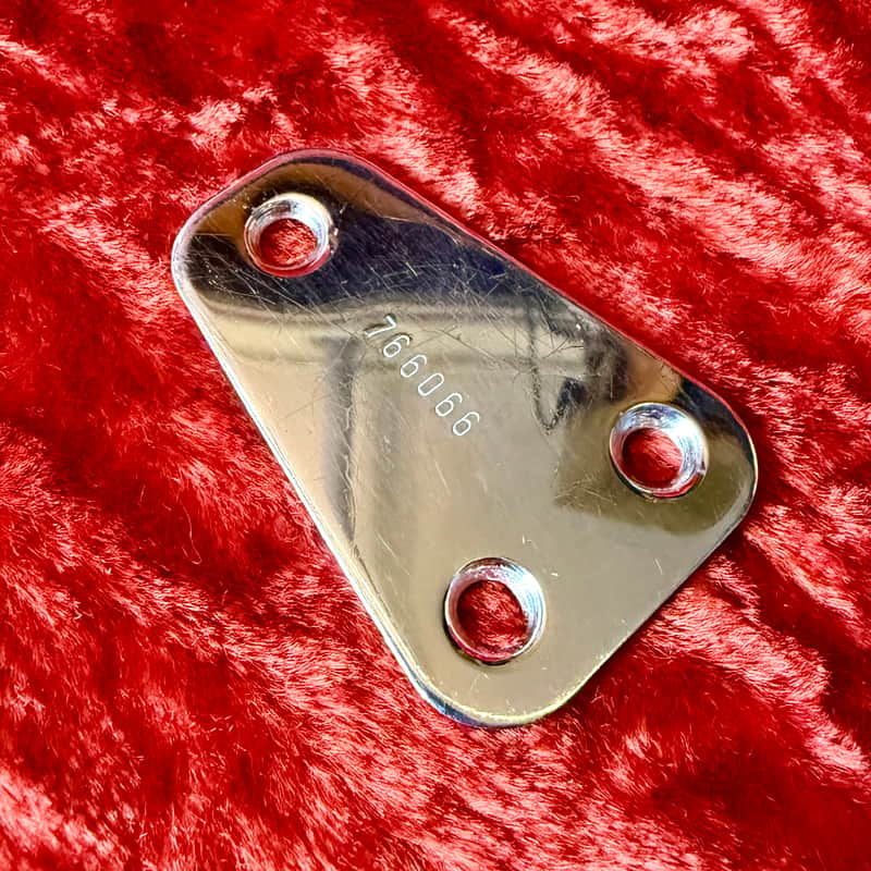 Hagstrom Guitar neck plate 1966 - Nickel original vintage Sweden image 1