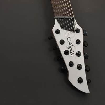 AGILE 9 String Fan Fret Electric Guitar Pendulum Pro 92528 EB EMG-X White Satin image 4