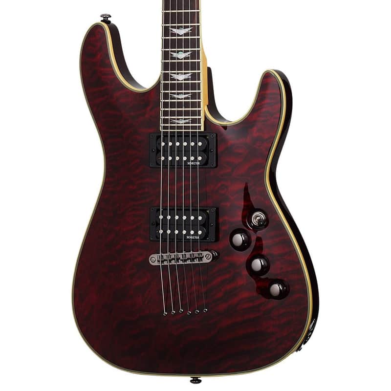 Schecter Omen Extreme-6 Guitar - Black Cherry image 1