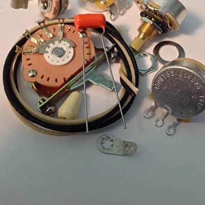 Wiring Harness Kit For Stratocaster CTS Oak Switchcraft .022uf Sprague 225P image 2