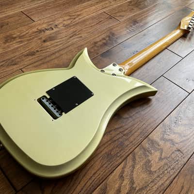 Vintage 1990s Tokai Blazing Fire  HSS Electric Guitar Talbo Reissue Super Strat Sage Mirror MIJ image 11