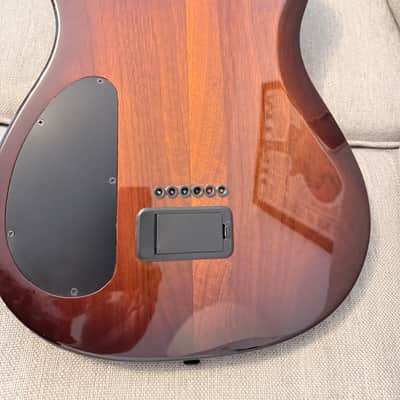 Carvin TL60 Neck-Thru Semi-Hollow Mint - Quilted Orange Burst - Walnut - Ghost Piezo MIDI Synth w/ Tweed Case (Plastic on Latches) & 13-Pin Cable Description: image 4