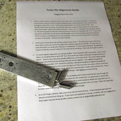 Grover Guitar Tuner Pin Alignment Drilling Guide G image 5