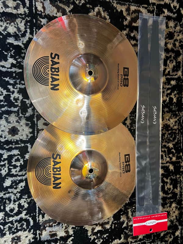 Mint Sabian 12" B8 Pro Marching Band Cymbals w/ Straps - Brilliant image 1