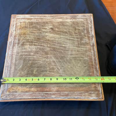 African Ghana TUNABLE Frame Drum TAMALINs 16x16x3.5" & 14x14x3.5" & carrying case image 4