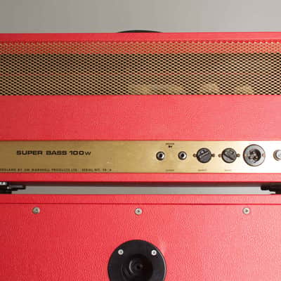 Marshall  JMP Model 1992 Super Bass 100 Watt Tube Full Stack Amplifier (1971), ser. #4642C. image 24