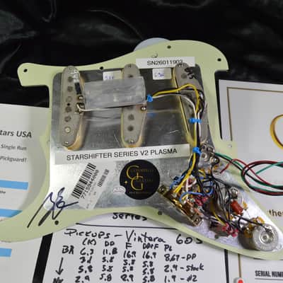 "VULCAN" 60S Hot Wired Fender Loaded Stratocaster Pickguard STARSHIFTER™ PLASMA image 8