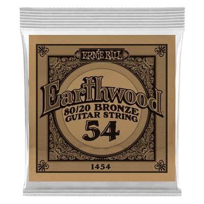 Ernie Ball Earthwood 80/20 Bronze Acoustic Single Guitar String 0.54 image 1