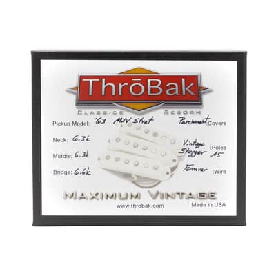 ThroBak Pickups - `63 MXV Strat Pickup Set - Parchment image 2
