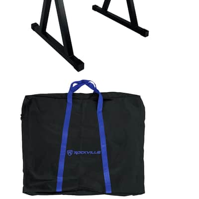 Rockville Z55 Z-Style 2-Tier Keyboard Stand+Bag and Shelf to Turn Into DJ Table