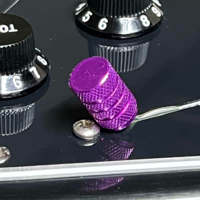 Kinnatone PURPLE KNURLED Aluminum Switch Tip for 3 or 5 way Black image 3