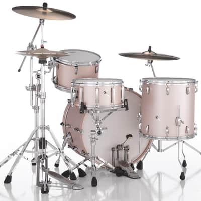 Pearl Masters Maple Gum 3-Piece Shell Pack 24x14 Bass Drum 16x16 Floor Tom 13x9 Tom Satin Rose Gold image 4