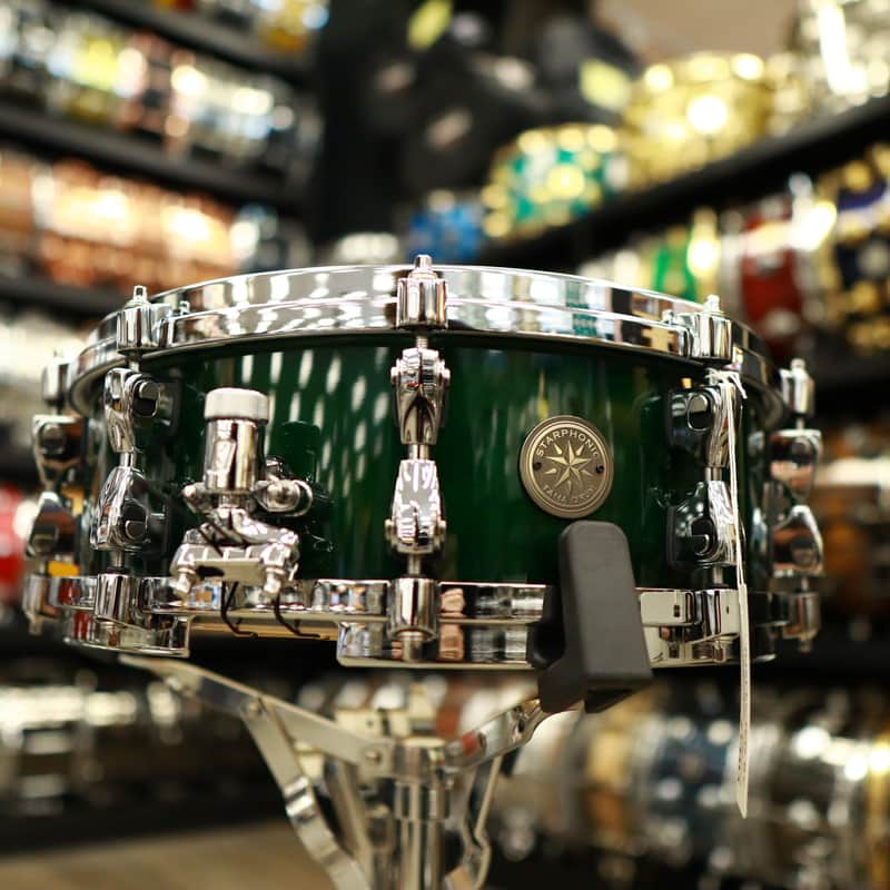 Tama Starphonic Maple 5x14" 2023 Ltd. Snare Drum (Emerald Figured Maple) image 1