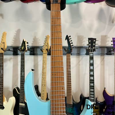 Balaguer Select Series Diablo Retro 27 HT Electric Guitar w/ Bag-Gloss Solid Cerulean Blue image 9