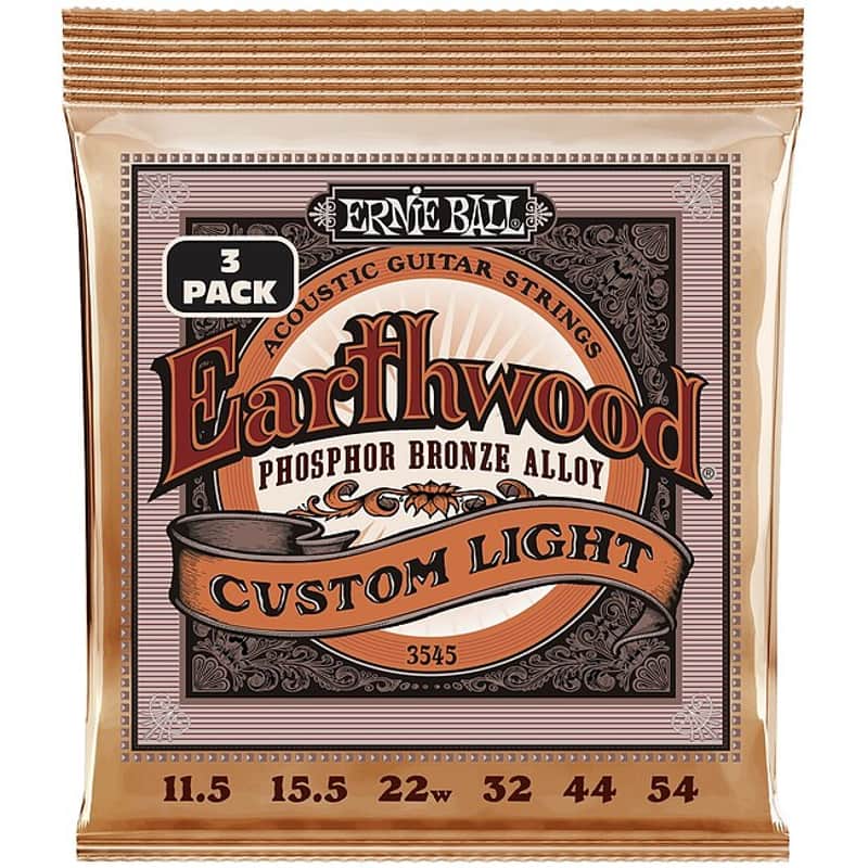 ERNIE BALL 3545 Earthwood PB 11 - 5-054 3er Satz Phosphor Bronze -  Saiten für Westerngitarre Bild 1