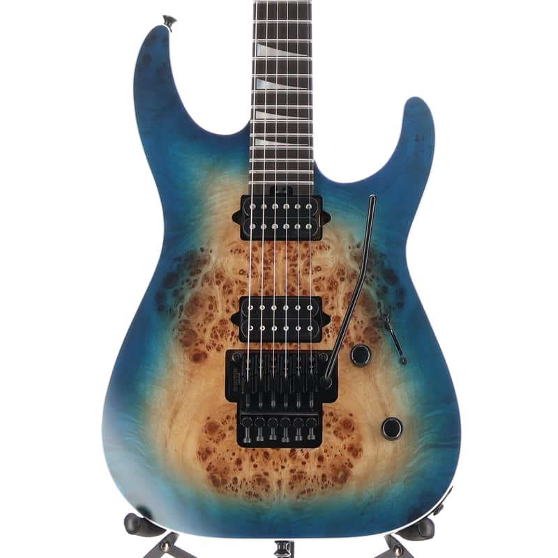 Jackson MJ Series Dinky DKRP, Transparent Blue Burst, Plays Great (W2) (00179) image 1