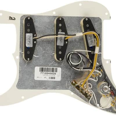Mint Fender Pre-Wired Strat Pickguard, Custom Shop Fat 50's SSS, Parchment 11 Hole PG image 3
