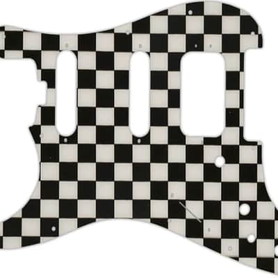 WD Custom Pickguard For Left Hand Fender American Elite Stratocaster HSS #CK01 Checkerboard Graphic