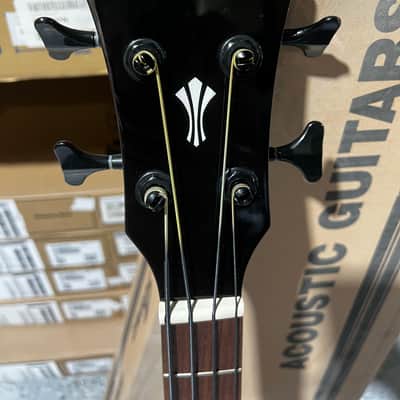 Ibanez AEGB24E AEG Acoustic-electric Bass Guitar - Black High Gloss image 4