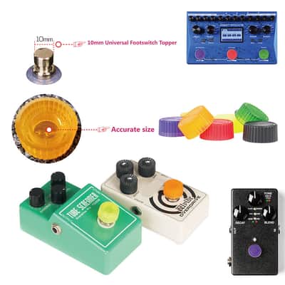6PCS Guitar Pedal Footswitch Topper Guitar Effect Foot Nail Cap image 4