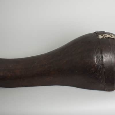 Stahl Style 6 Bowl Back Mandolin, made by Larson Brothers, c. 1910, original brown leather covered hard shell case. image 11