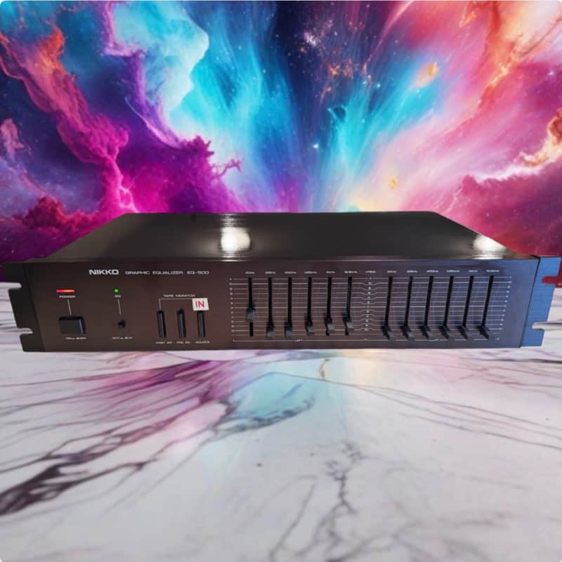 Nikko Graphic Equalizer Model EQ-500 RARE Red Faceplate Rack Mount SERVICED🔥🎶 image 1