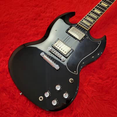 History SH-SG 2010 SG Standard Black - Heritage Wood - Original Hard Shell Case - Made By Fujigen in Japan MIJ image 3