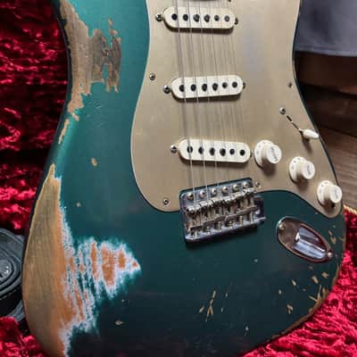 2020 Fender Custom Shop LTD '59 Strat Heavy Relic Aged Sherwood Green w/case image 1