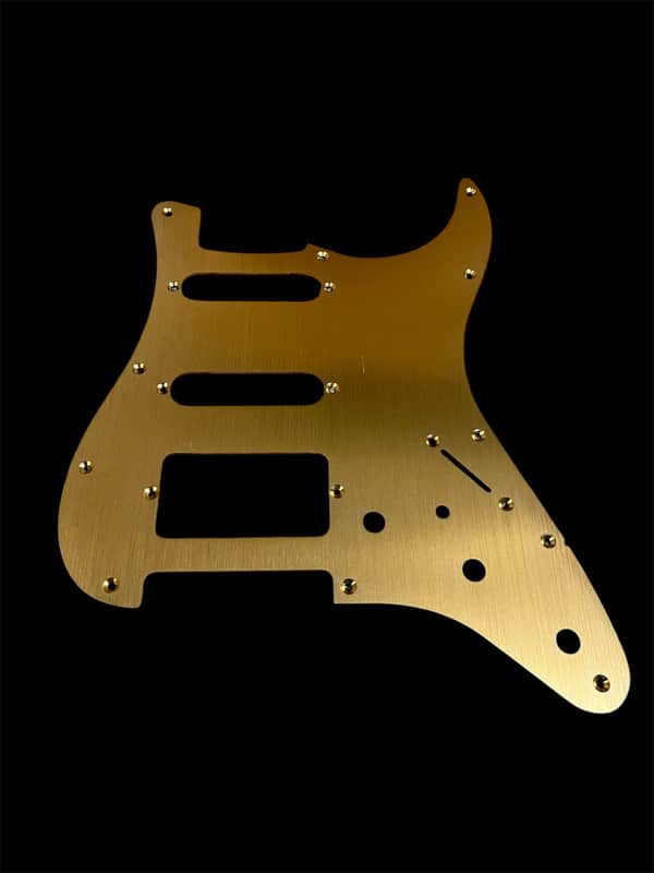 New Gold Brushed Anodized Aluminum SSH Stratocaster Electric Guitar Replacement Pickguard Strat Scratch Plate image 1