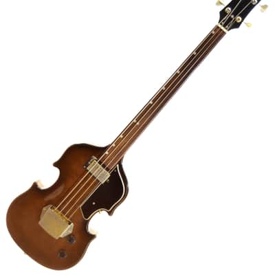 Vintage 1970s Univox Lectra U1970 Fretless 4-String Bass + Gig Bag image 1