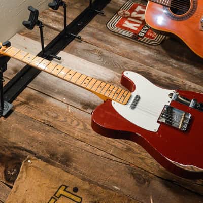 Fender Custom Shop Limited Edition Reverse '50s Telecaster Relic - Aged Cimarron Red image 8