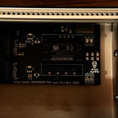Erica Synths 1x104HP Travel Case Eurorack Case with Power Supply 2021 - Present - Black image 3