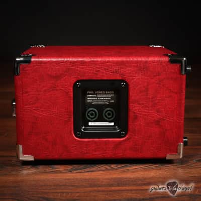 Phil Jones Bass C2 Compact 2x5” 200W 8-ohm Speaker Cabinet w/ Cover - Red image 4